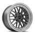 Vors VR8 Hyper Black Machined Lip wheel — front face view