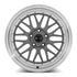 Vors VR8 Hyper Black Machined Lip wheel — angled profile view