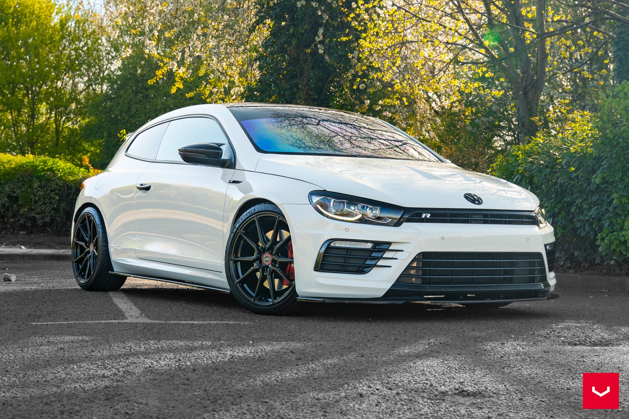 Volkswagen Scirocco R with Vossen HF-3 wheels in Gloss Black