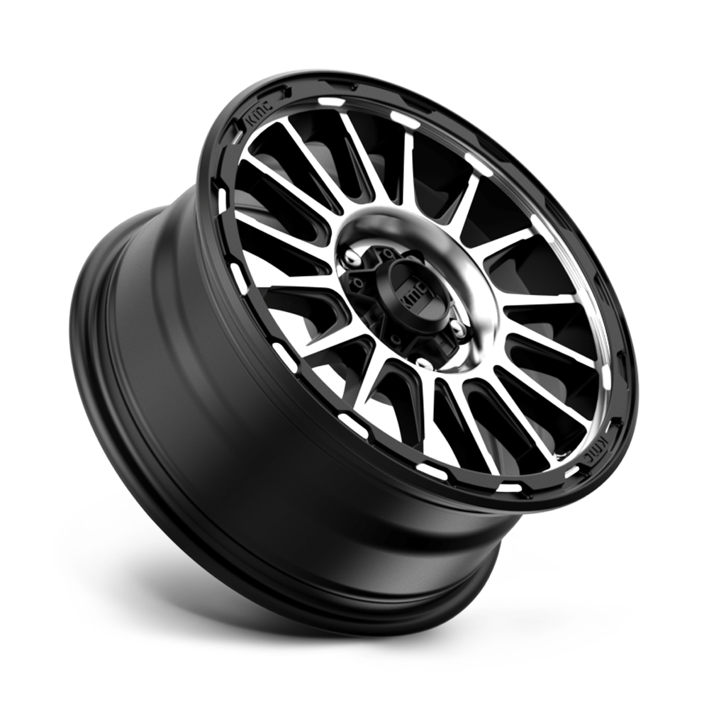 KMC KM542 Impact Satin Black Machined wheel - view 2
