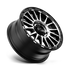 KMC KM542 Impact Satin Black Machined wheel - view 2