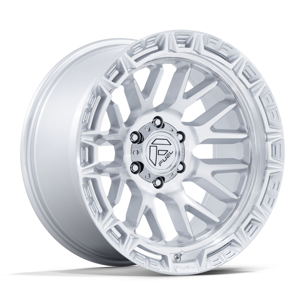 Fuel Off-Road Rail Gloss Silver w/ Machined Face wheel