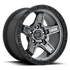 Fuel Off-Road Kicker Matte Gunmetal w/ Black Bead Ring wheel - view 2