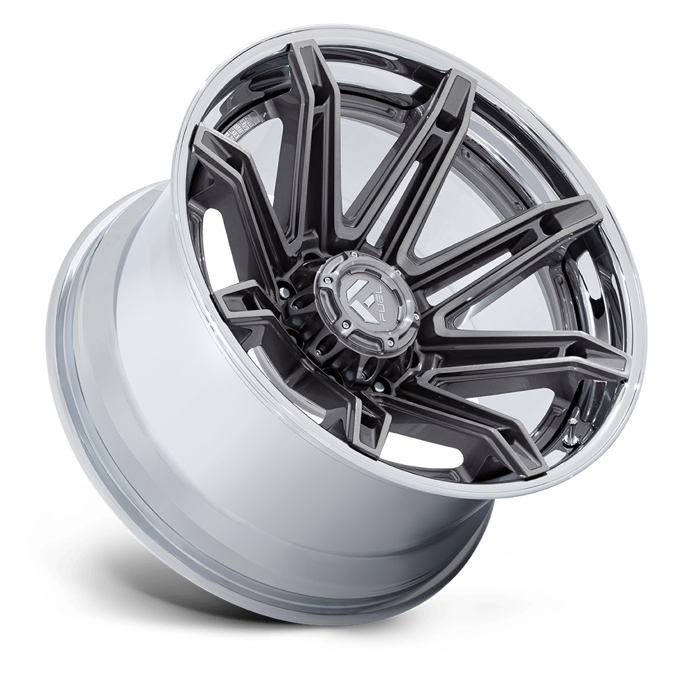 Fuel Off-Road Brawl Platinum w/ Chrome Lip wheel - view 2