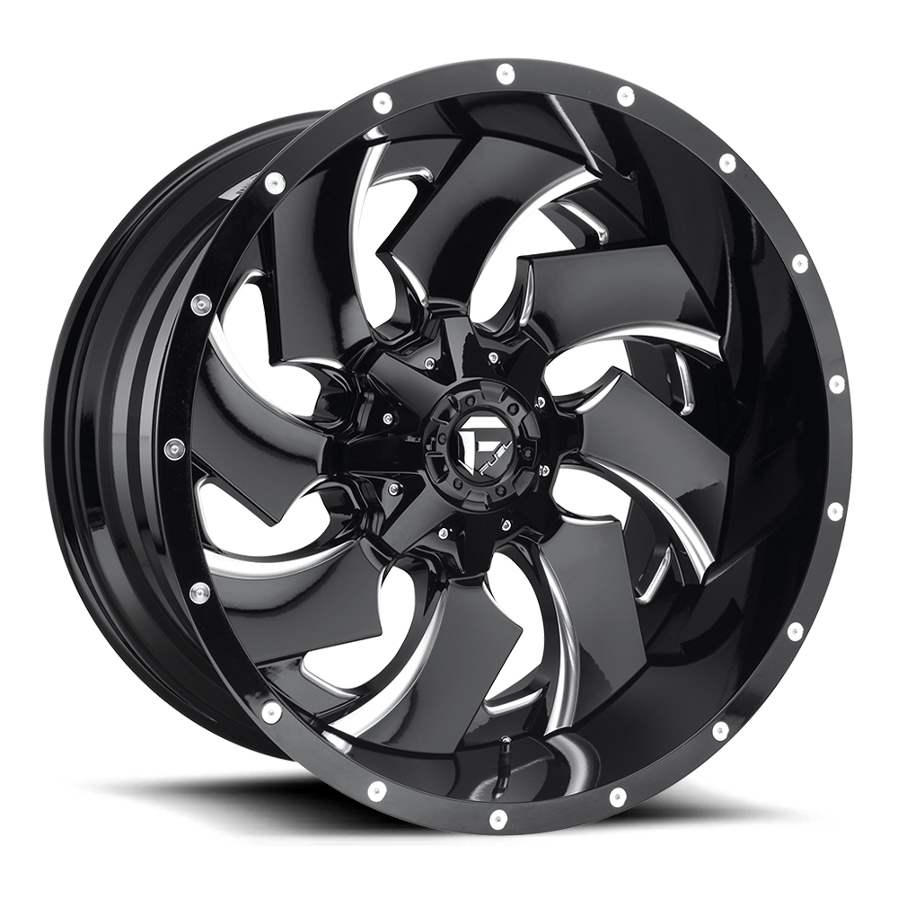 Fuel Off-Road Cleaver Gloss Black Milled wheel