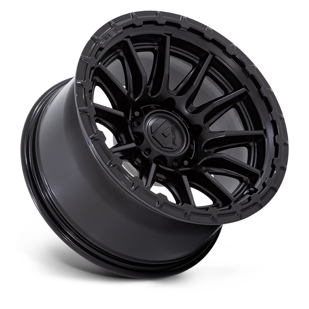 Fuel Off-Road Piston Blackout w/ Gloss Black Lip wheel - view 2