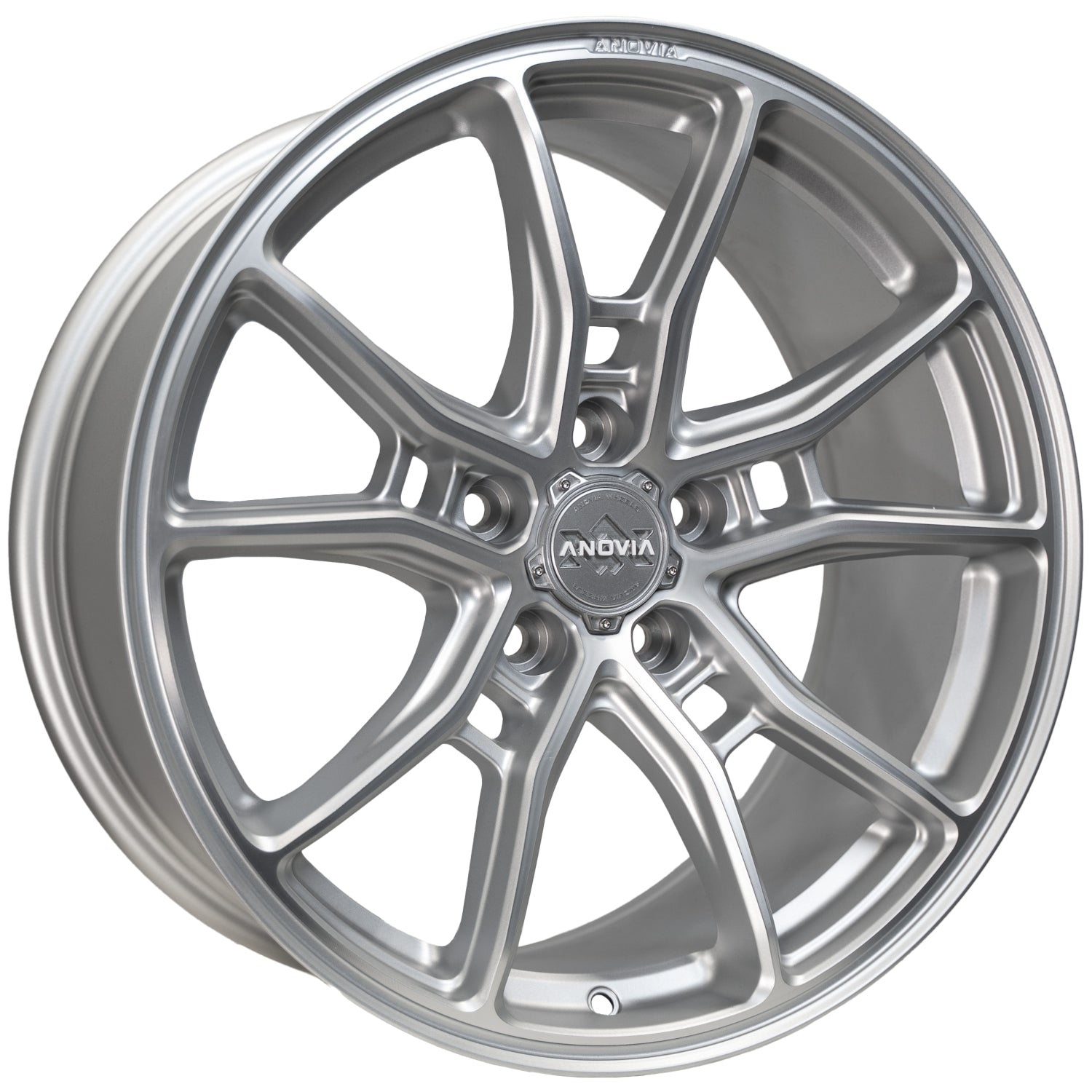 Anovia AN-10 Silver Machined Face Satin Laquer wheel