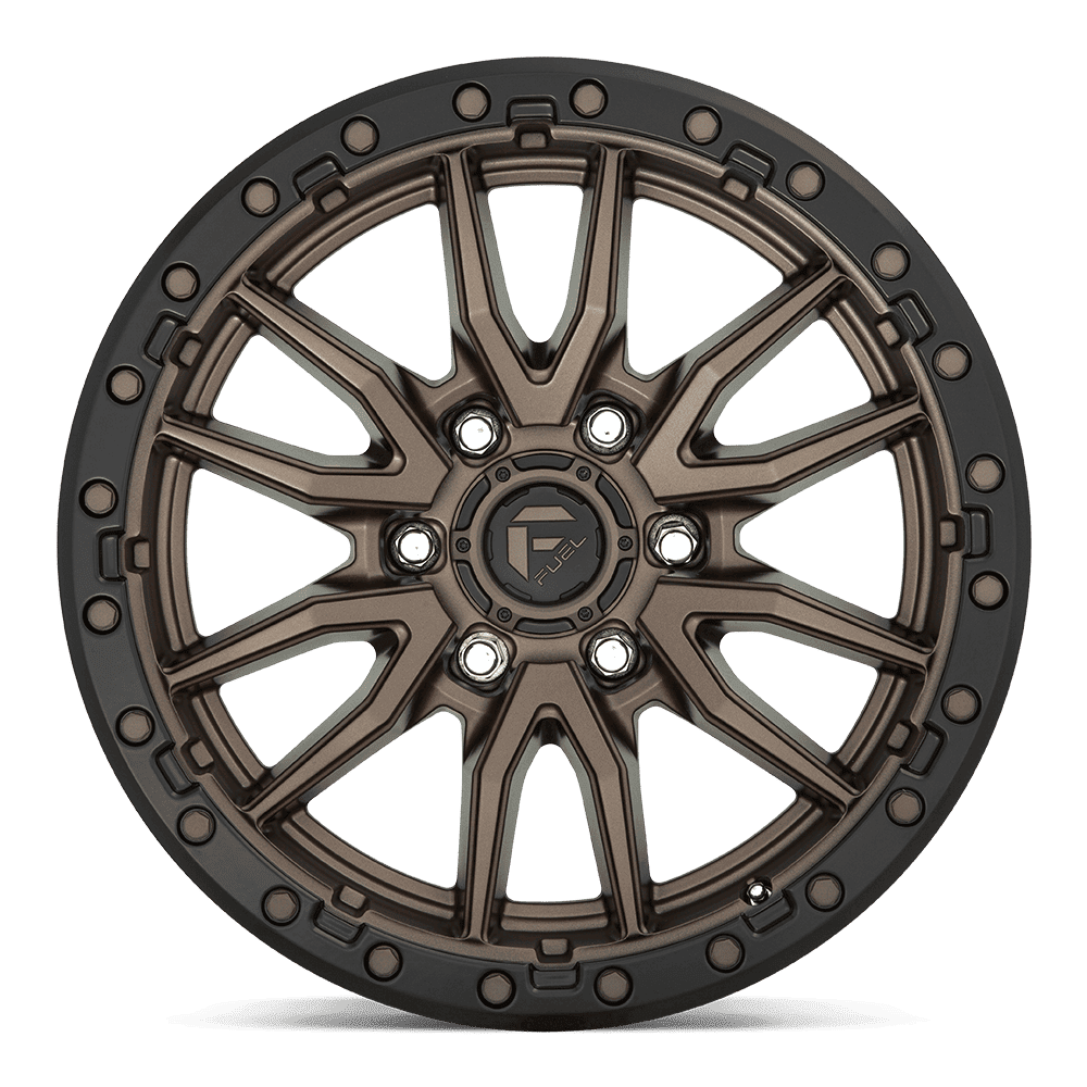 Fuel Off-Road Rebel Matte Bronze w/ Black Bead Ring wheel - view 3