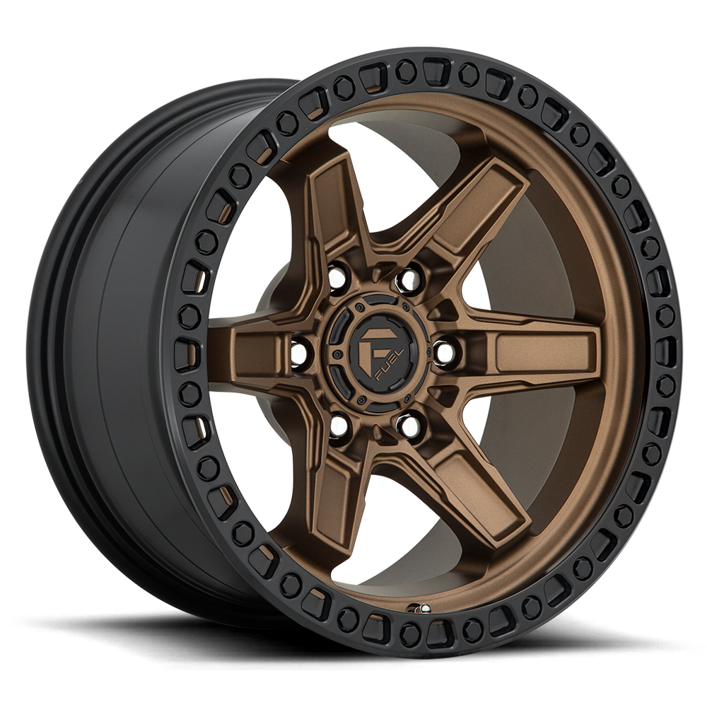 Fuel Off-Road Kicker Matte Bronze w/ Black Bead Ring wheel