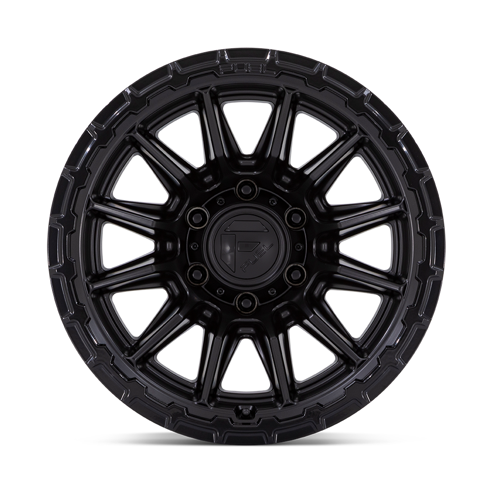 Fuel Off-Road Piston Blackout w/ Gloss Black Lip wheel - view 3