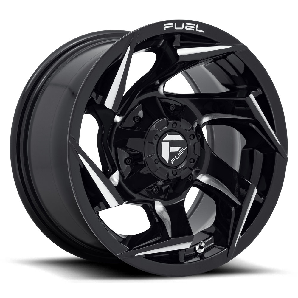 Fuel Off-Road Reaction Gloss Black Milled wheel