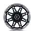 Fuel Off-Road Brawl Gloss Black Brushed Dark Tint wheel - view 3
