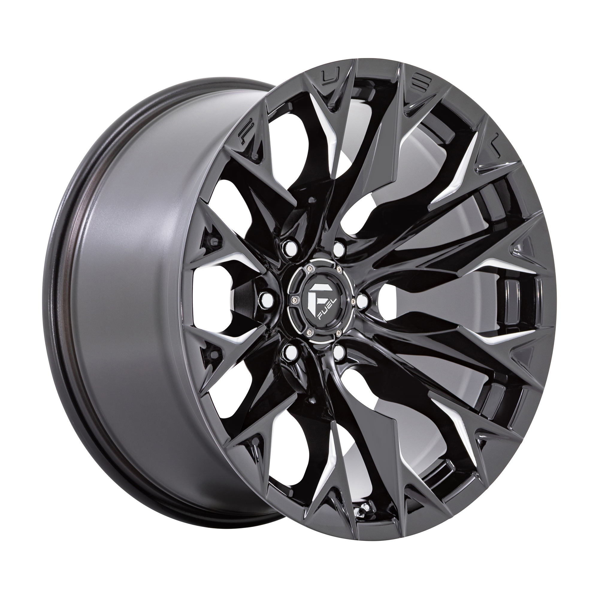 Fuel Off-Road Flame Gloss Black Milled wheel