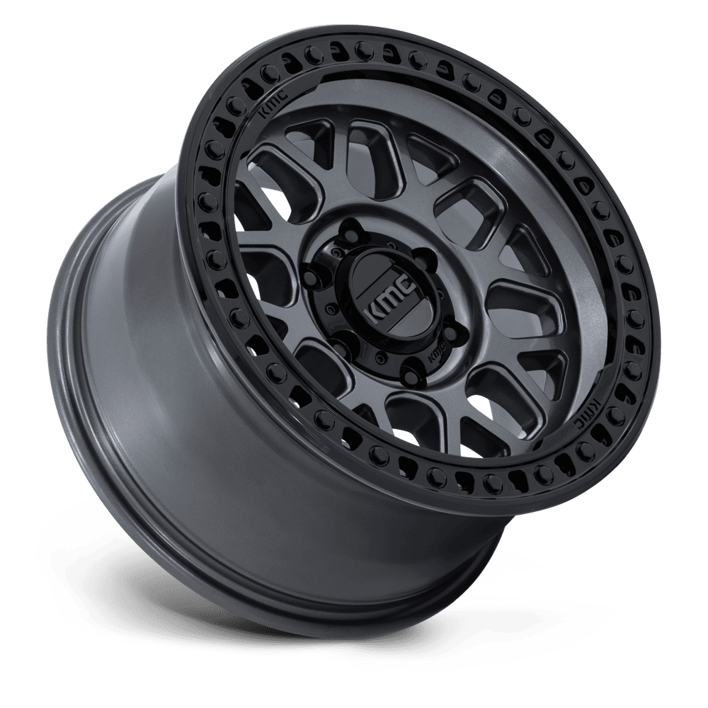 KMC KM549 GRS Gloss Gunmetal w/ Gloss Black Lip wheel - view 2
