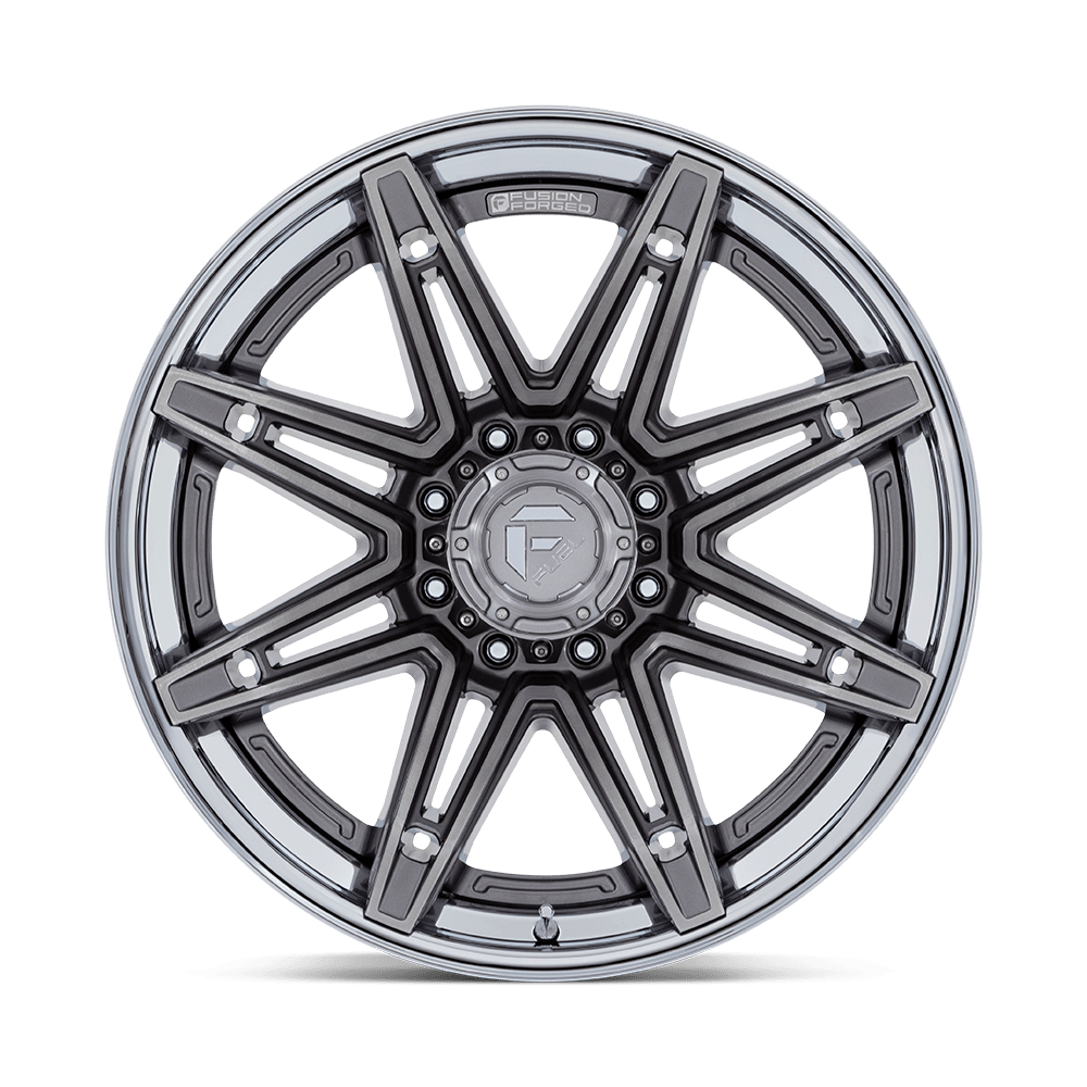 Fuel Off-Road Brawl Platinum w/ Chrome Lip wheel - view 3