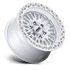 KMC KM554 Aztec Gloss Silver w/ Machined Face wheel - view 2