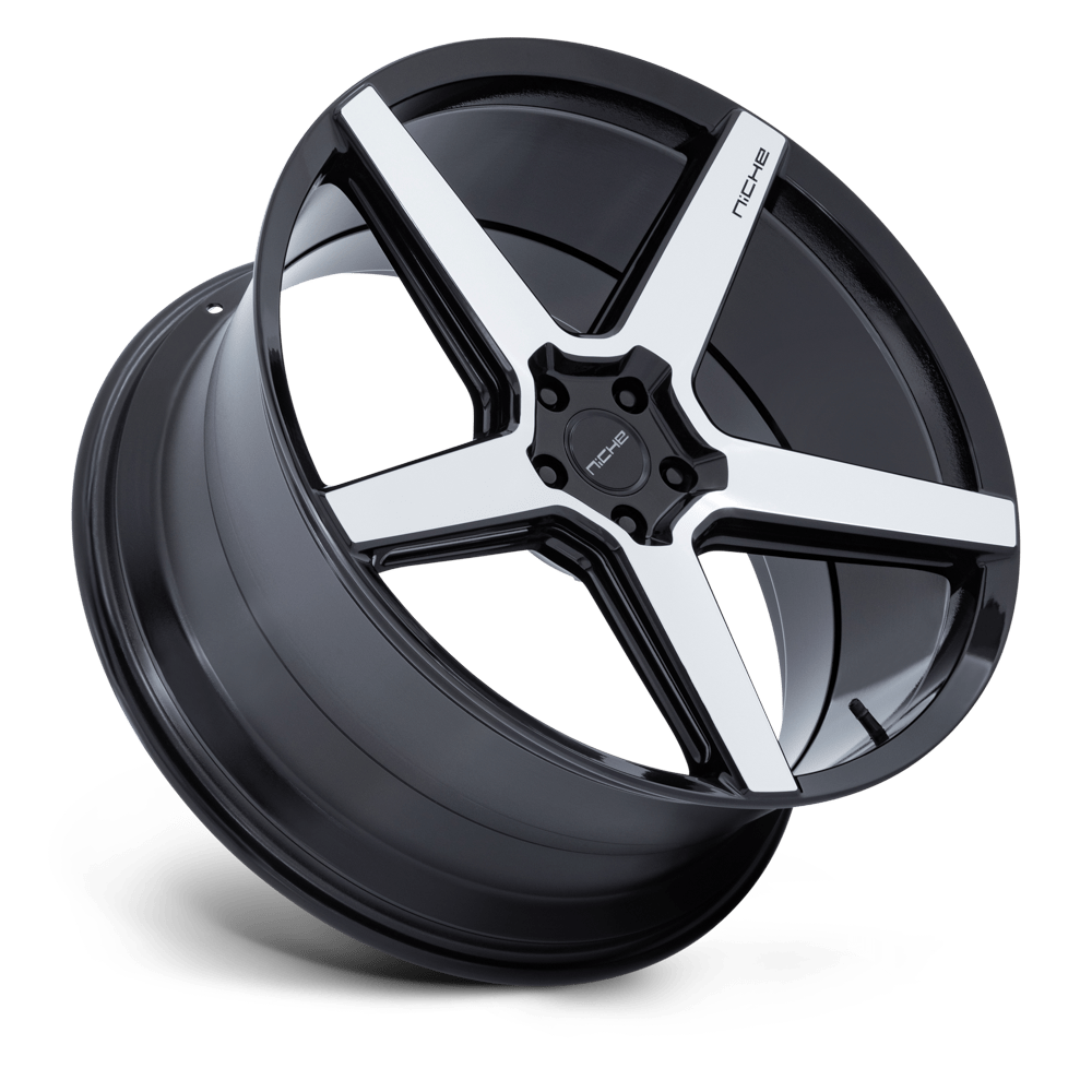 Niche Modena Gloss Black w/ Machined Face wheel - view 2