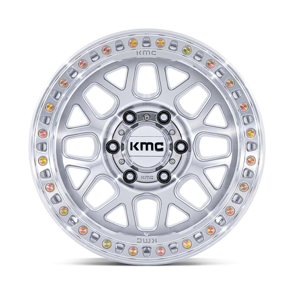 KMC KM549 GRS Gloss Silver w/ Machined Face wheel - view 3