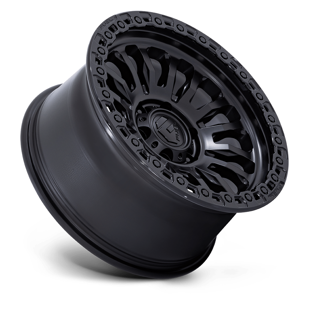Fuel Off-Road Rincon Matte Black w/ Gloss Black Lip wheel - view 2