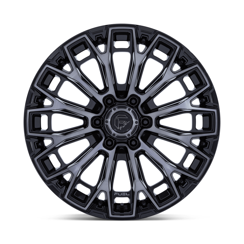 Fuel Off-Road Trax Gloss Black Machined Face w/ Dark Tinted Clear wheel - view 3