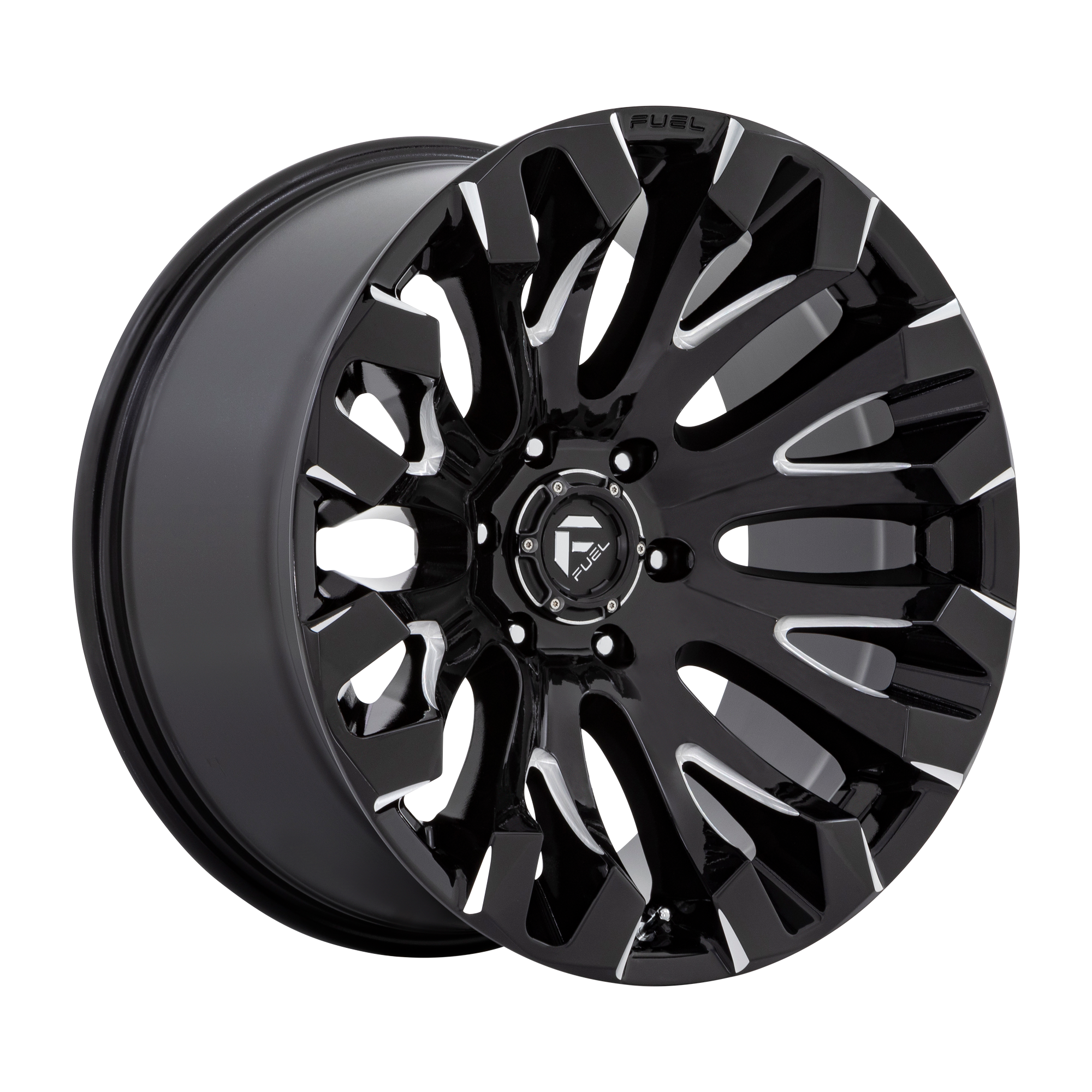 Fuel Off-Road Quake Gloss Black Milled wheel