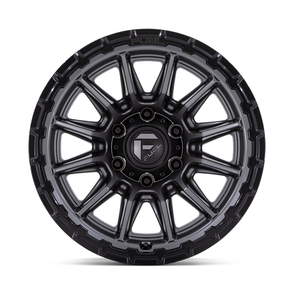 Fuel Off-Road Piston Matte Gunmetal w/ Gloss Black Lip wheel - view 3