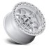 KMC KM553 Torx Gloss Silver w/ Machined Face wheel - view 2