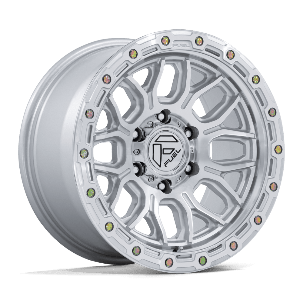 Fuel Off-Road Surge Gloss Silver w/ Machined Face wheel