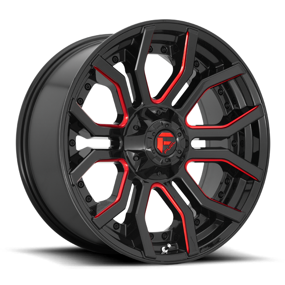 Fuel Off-Road Rage Gloss Black w/ Red Tinted Clear wheel