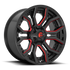 Fuel Off-Road Rage Gloss Black w/ Red Tinted Clear wheel