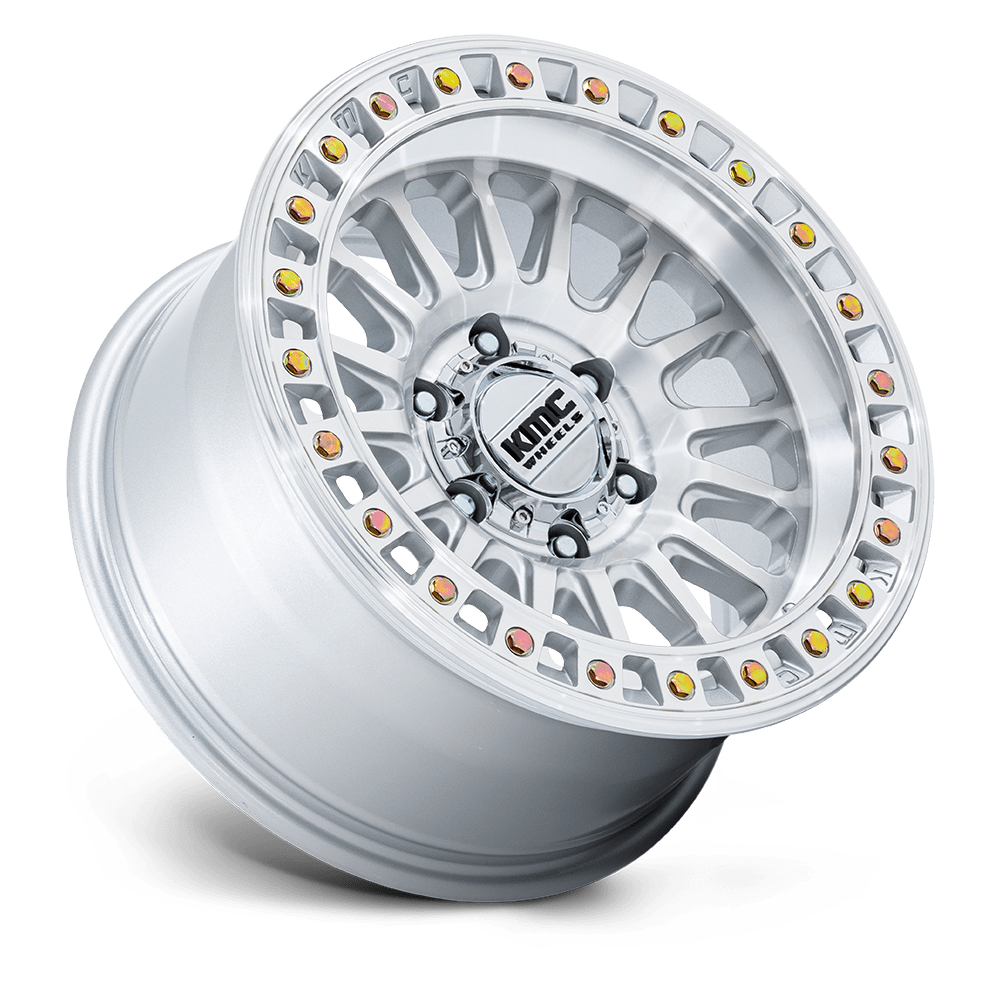KMC KM552 IMS Gloss Silver w/ Machined Face wheel - view 2