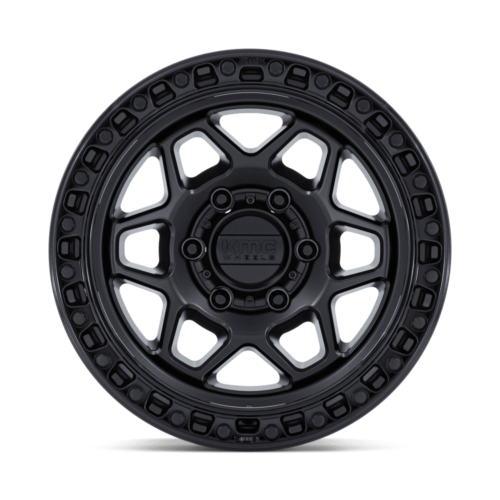 KMC KM553 Torx Matte Black w/ Gloss Black Lip wheel - view 3