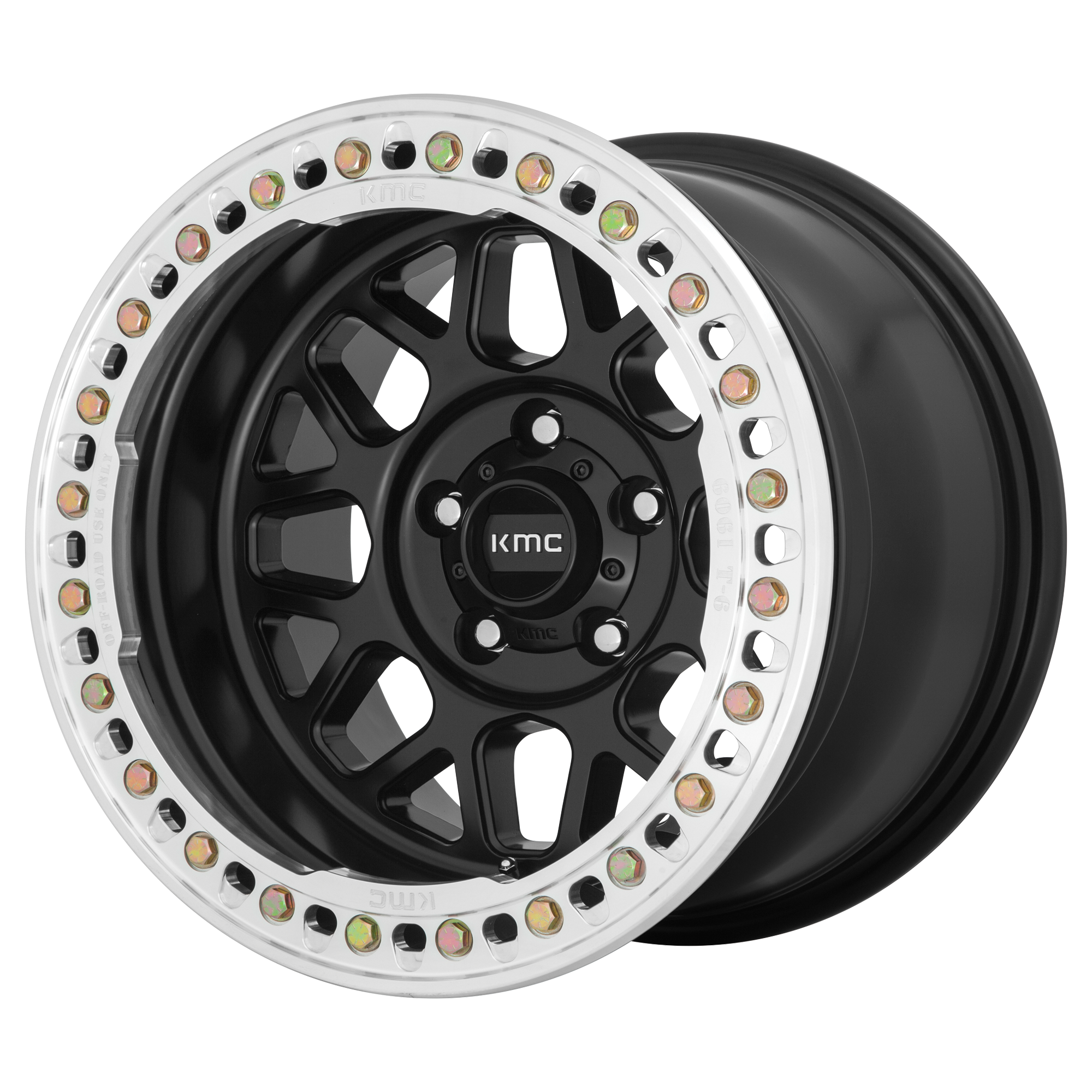 KMC KM235 Grenade Crawl Beadlock Satin Black wheel - view 2