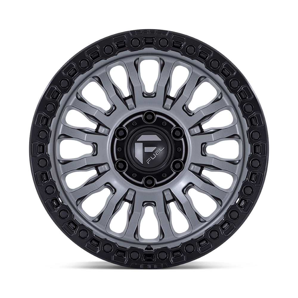 Fuel Off-Road Rincon Matte Gunmetal w/ Matte Black Lip wheel - view 3
