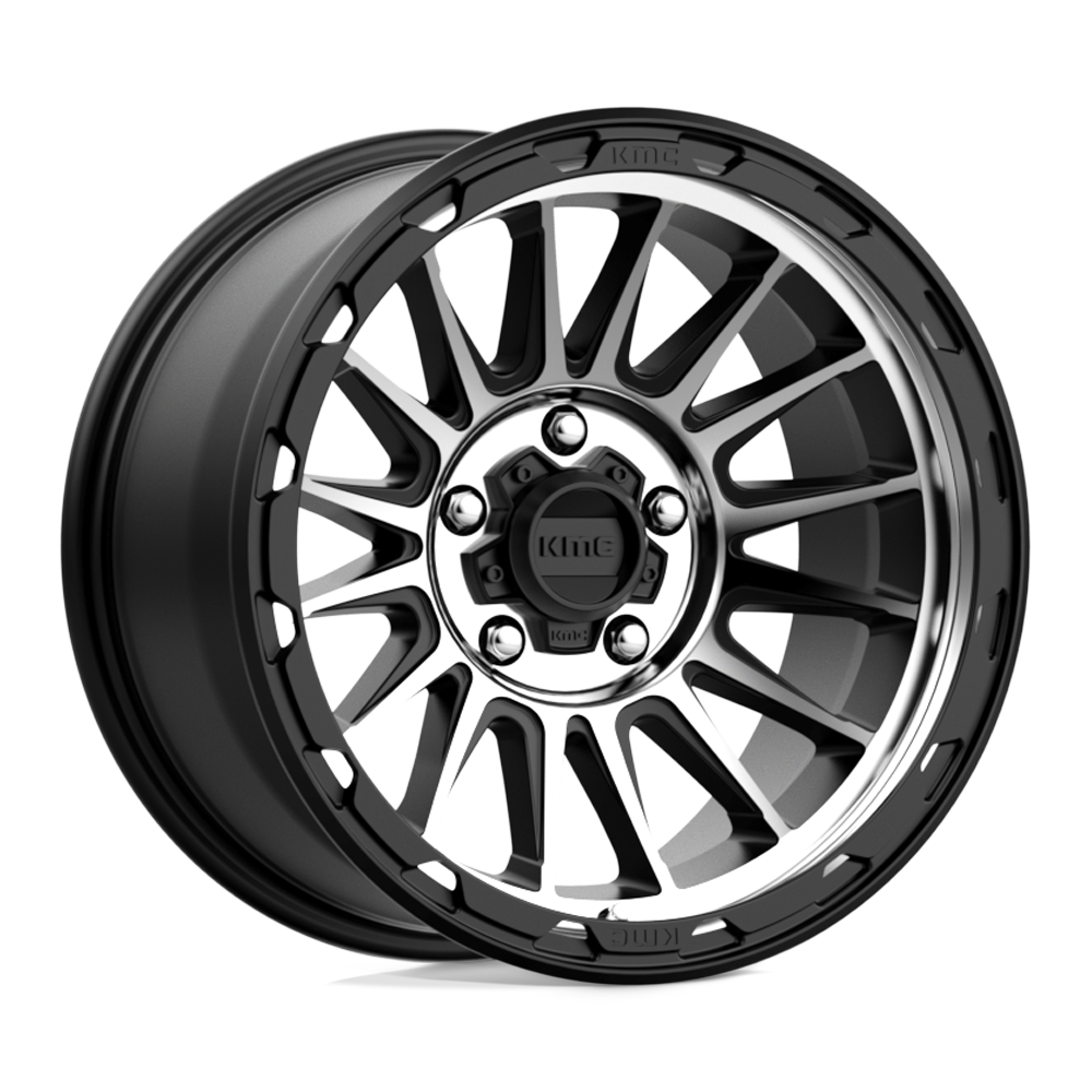KMC KM542 Impact Satin Black Machined wheel