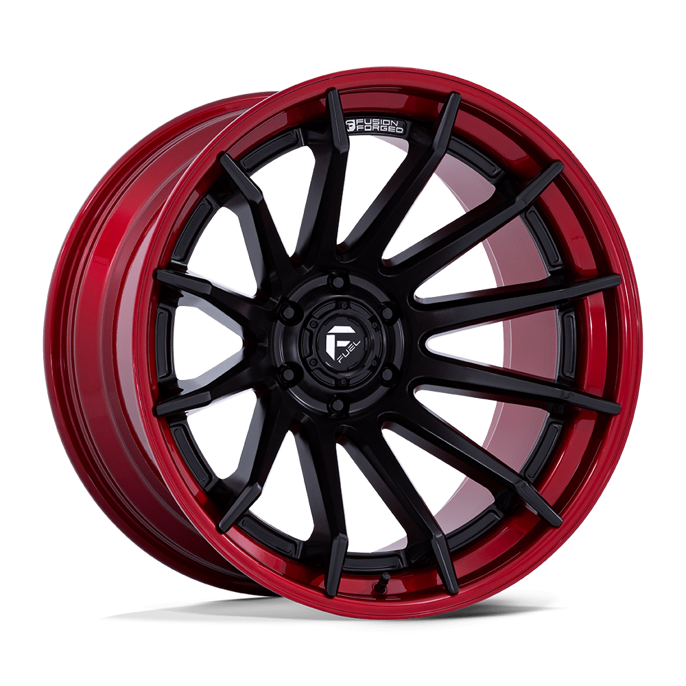 Fuel Off-Road Burn Matte Black w/ Candy Red Lip wheel