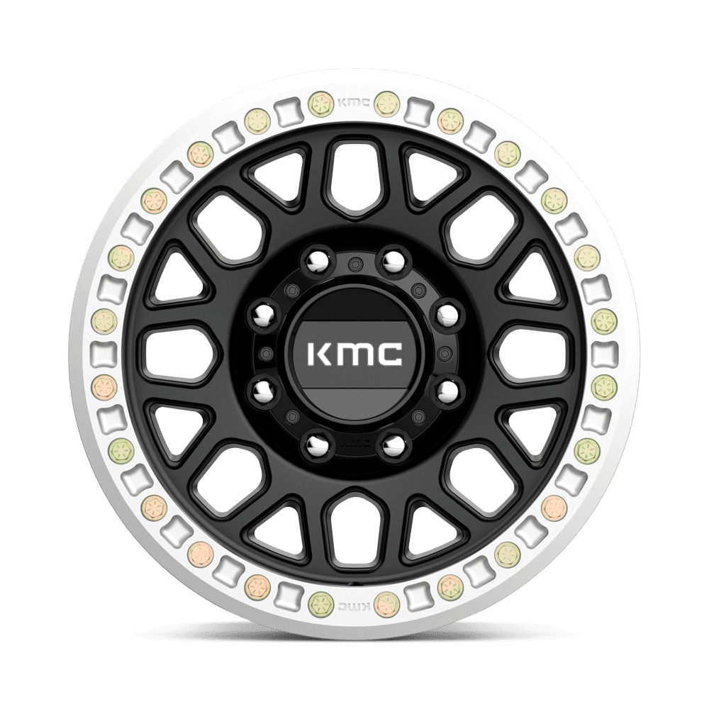 KMC KM234 Grenade Desert Beadlock Satin Black wheel - view 3