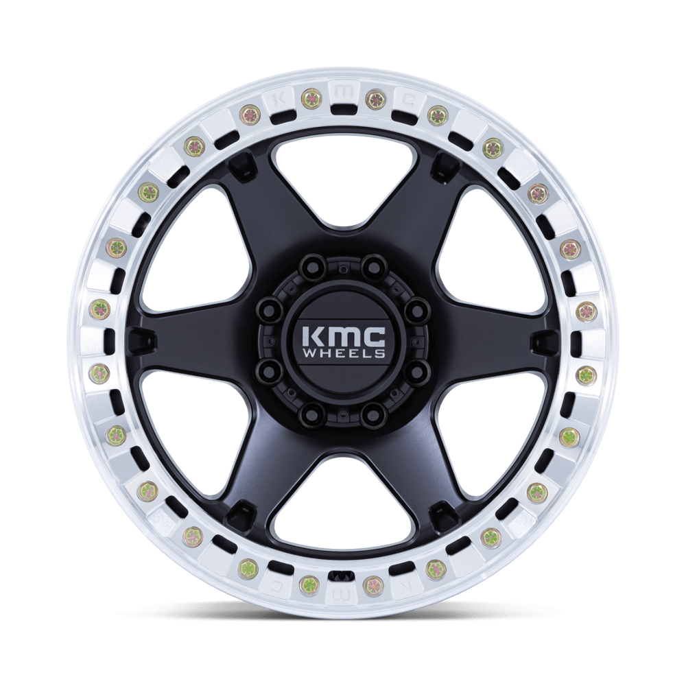 KMC KM238 VI Beadlock Satin Black w/ Machined Ring wheel - view 3