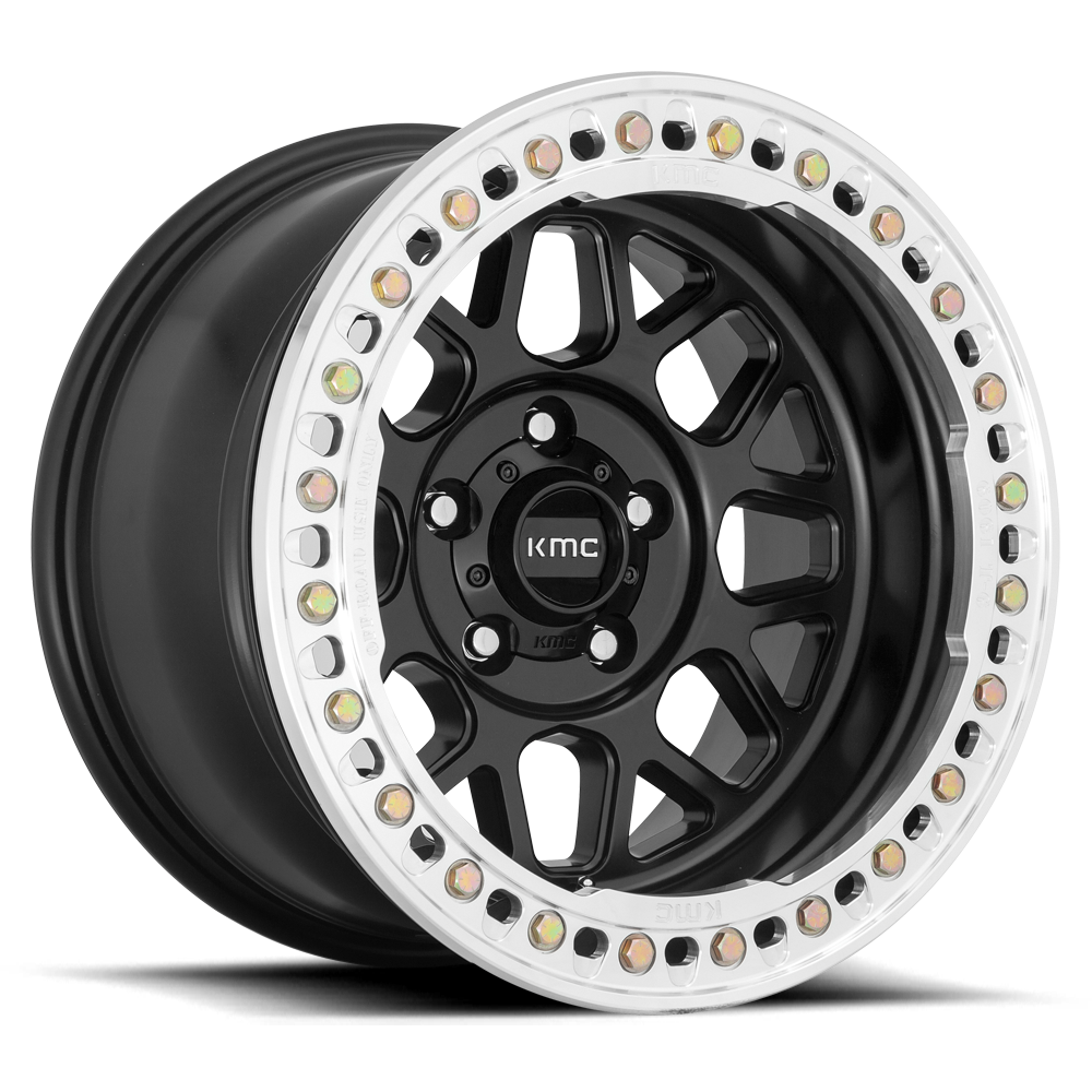 KMC KM235 Grenade Crawl Beadlock Satin Black wheel