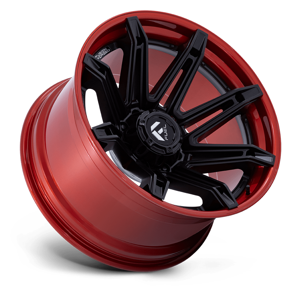 Fuel Off-Road Brawl Matte Black w/ Candy Red Lip wheel - view 2