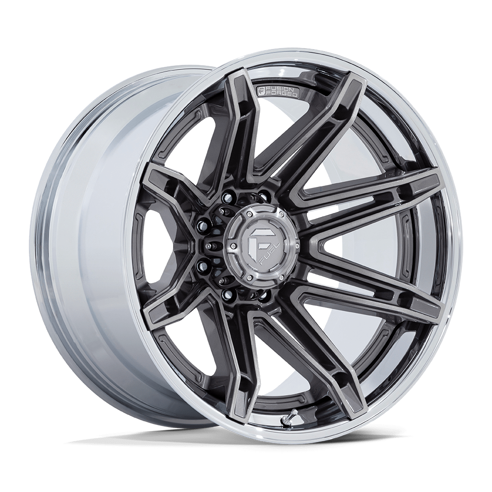 Fuel Off-Road Brawl Platinum w/ Chrome Lip wheel