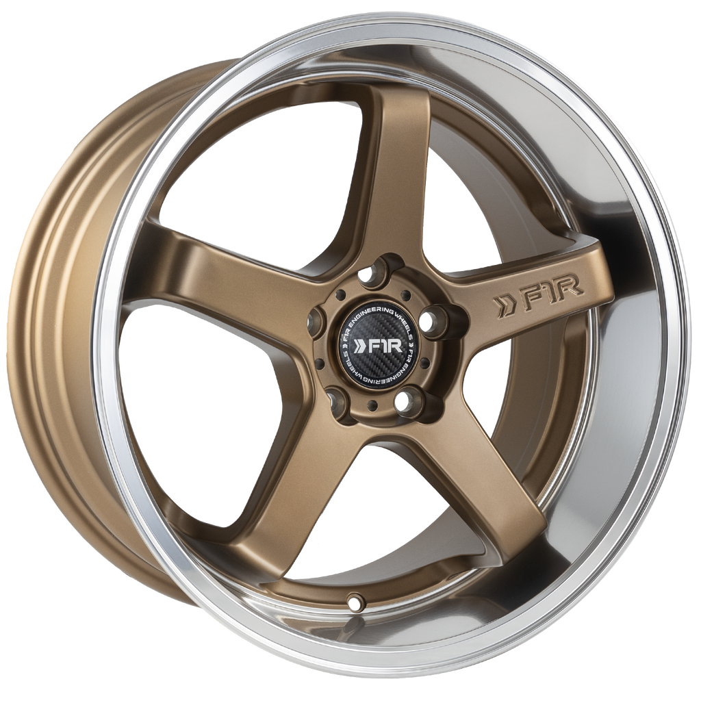 F1R FC5 | Satin Bronze/Polish Lip | 5 Spoke Design – unleashedwheels