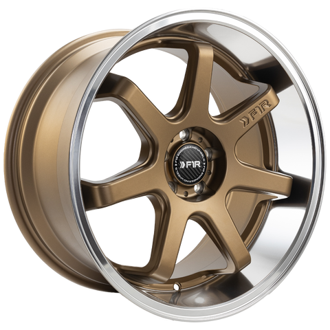 F1R F21 5x100/5x114.3 17x8.5 +35 Machine Gold/Polish Lip v2 - Threepieceus