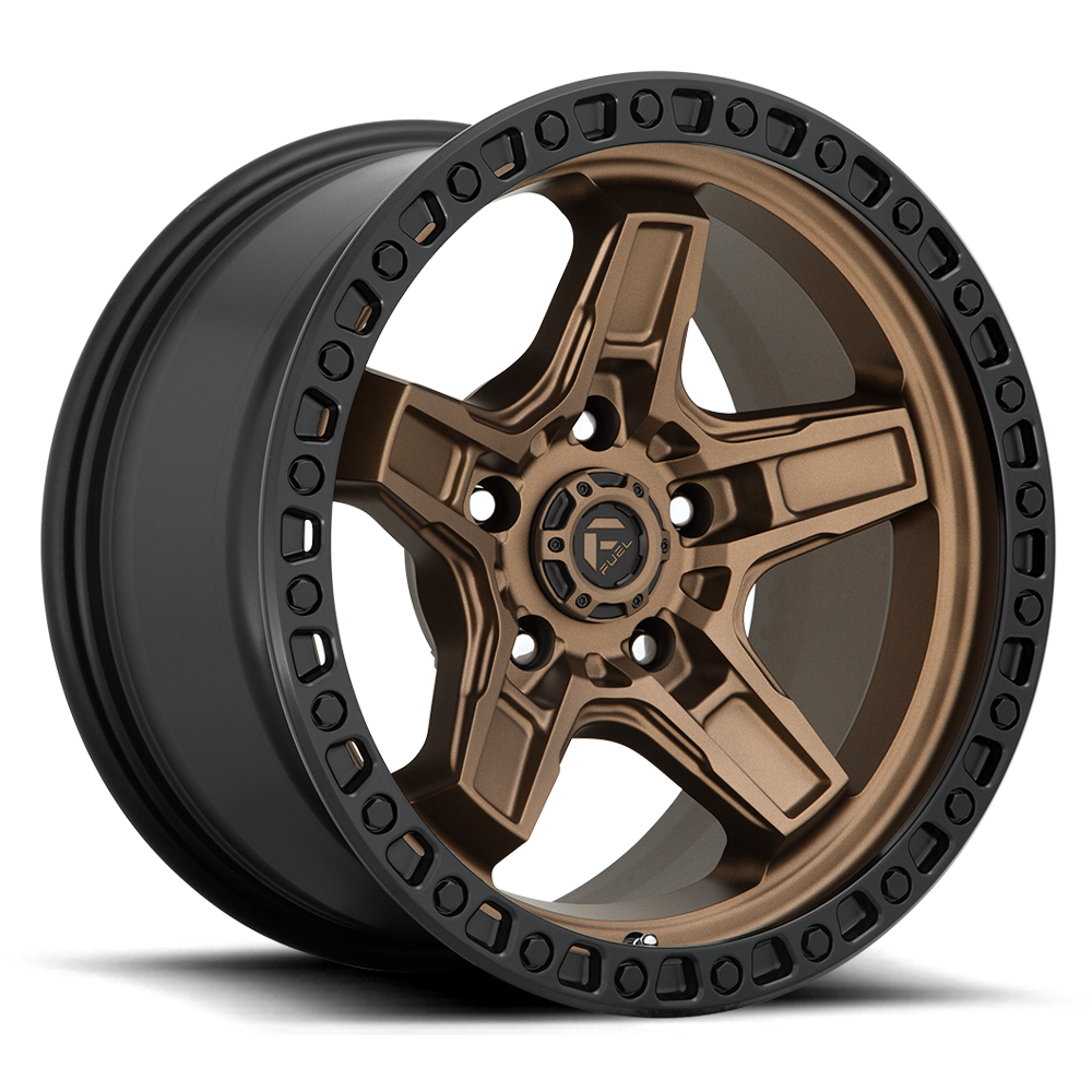 Fuel Off-Road Kicker Matte Bronze w/ Black Bead Ring wheel - view 2