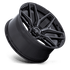 Fuel Off-Road Flux Gloss Black Brushed Face w/ Gray Double Dark Tint wheel - view 2