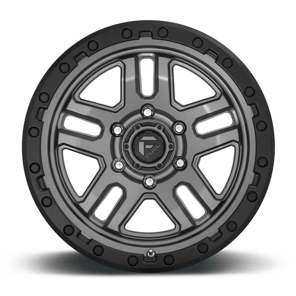 Fuel Off-Road Ammo Matte Gunmetal w/ Black Bead Ring wheel - view 3