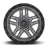 Fuel Off-Road Ammo Matte Gunmetal w/ Black Bead Ring wheel - view 3