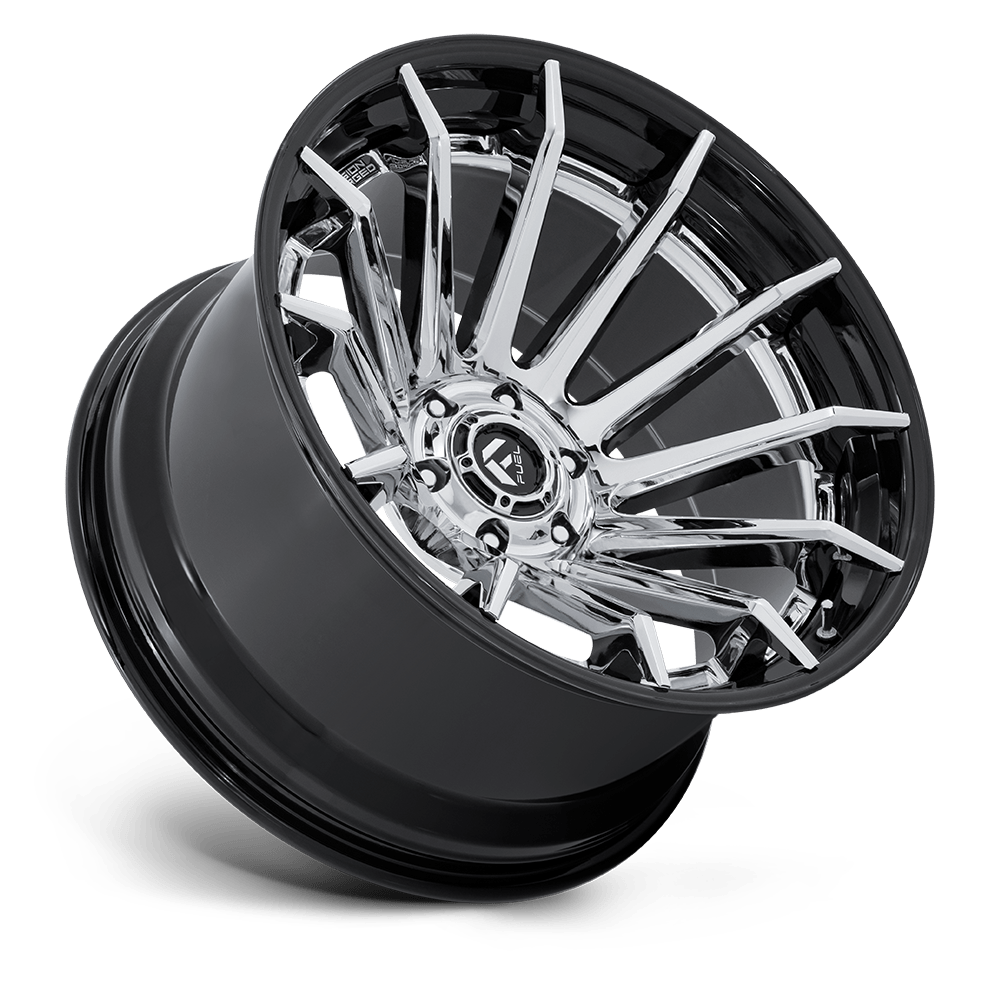 Fuel Off-Road Burn Chrome w/ Gloss Black Lip wheel - view 2