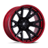 Fuel Off-Road Catalyst Matte Black w/ Candy Red Lip wheel