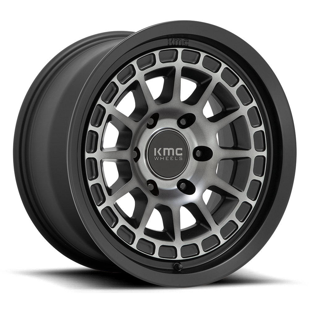 KMC KM719 Canyon Satin Black w/ Gray Tint wheel